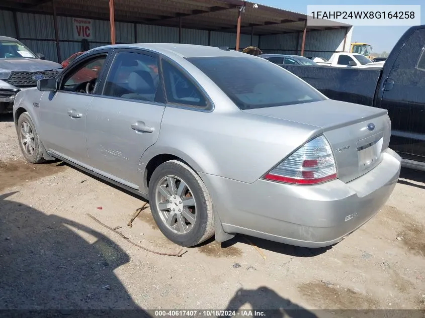 2008 Ford Taurus Sel VIN: 1FAHP24WX8G164258 Lot: 40617407