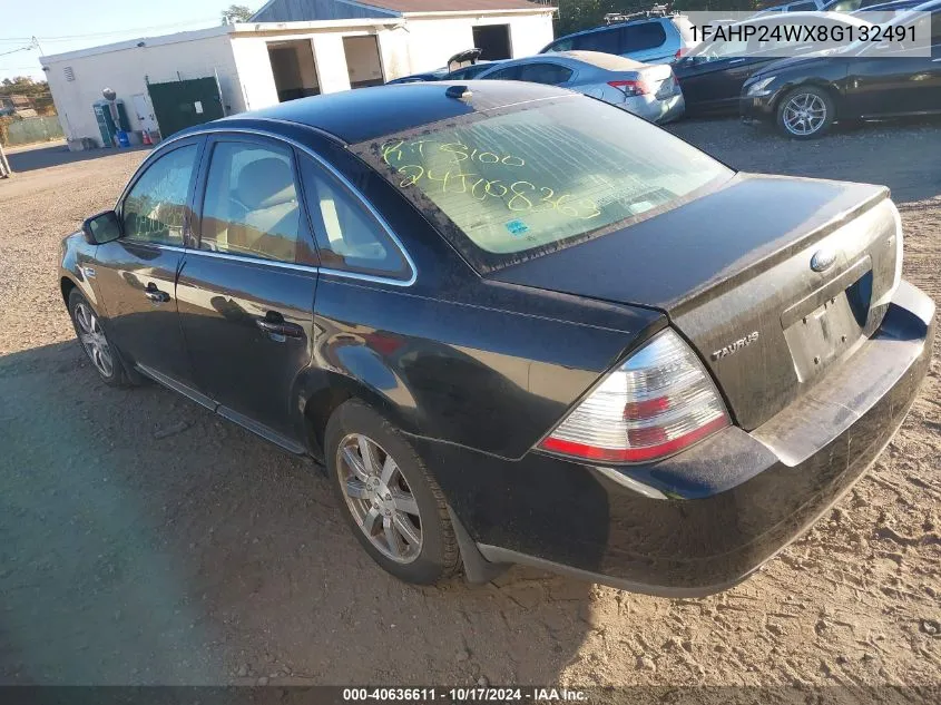 2008 Ford Taurus Sel VIN: 1FAHP24WX8G132491 Lot: 40636611