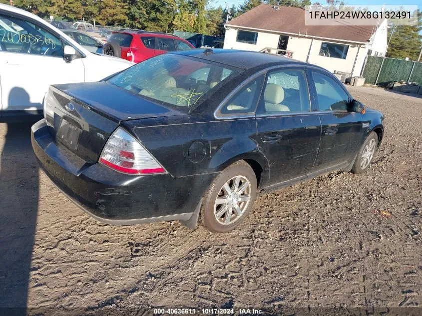 2008 Ford Taurus Sel VIN: 1FAHP24WX8G132491 Lot: 40636611