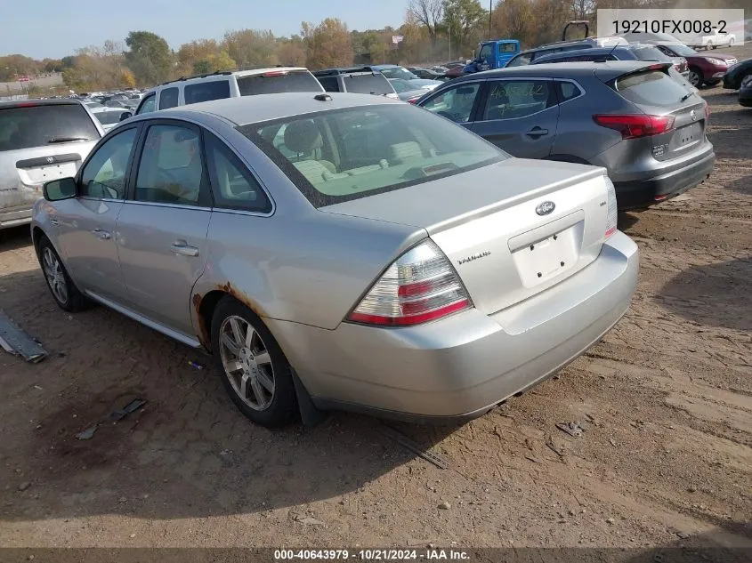 2008 Ford Taurus VIN: 19210FX008-2 Lot: 40643979