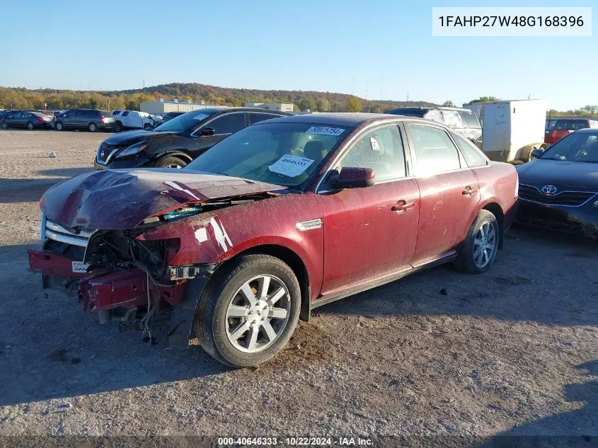 2008 Ford Taurus Sel VIN: 1FAHP27W48G168396 Lot: 40646333