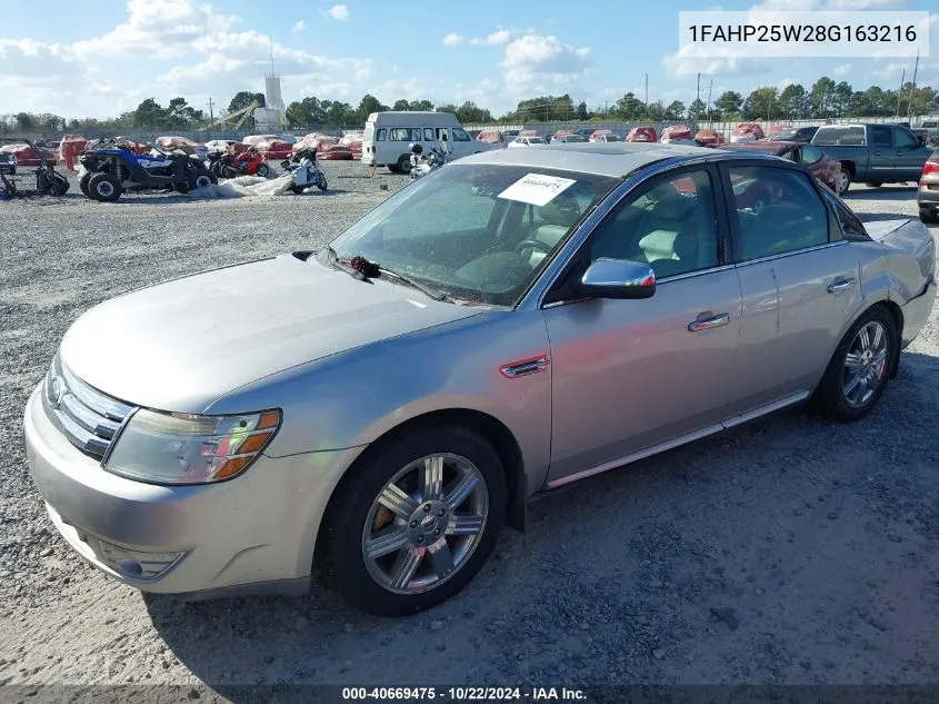 2008 Ford Taurus Limited VIN: 1FAHP25W28G163216 Lot: 40669475