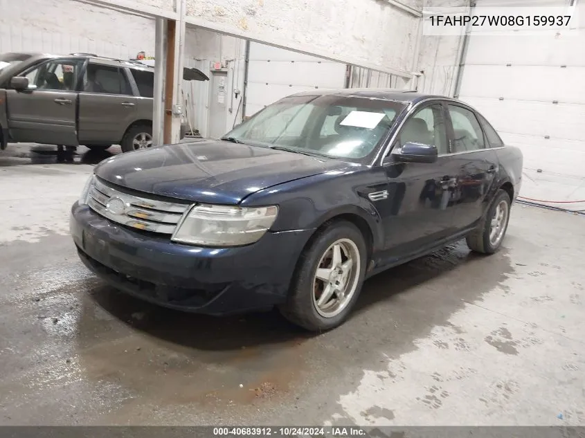 2008 Ford Taurus Sel VIN: 1FAHP27W08G159937 Lot: 40683912