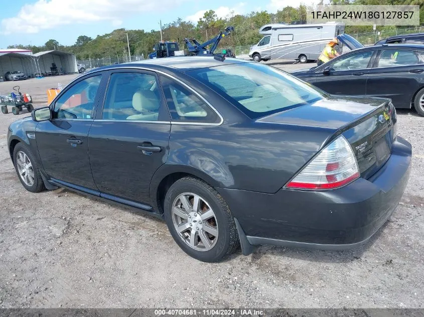 2008 Ford Taurus Sel VIN: 1FAHP24W18G127857 Lot: 40704681