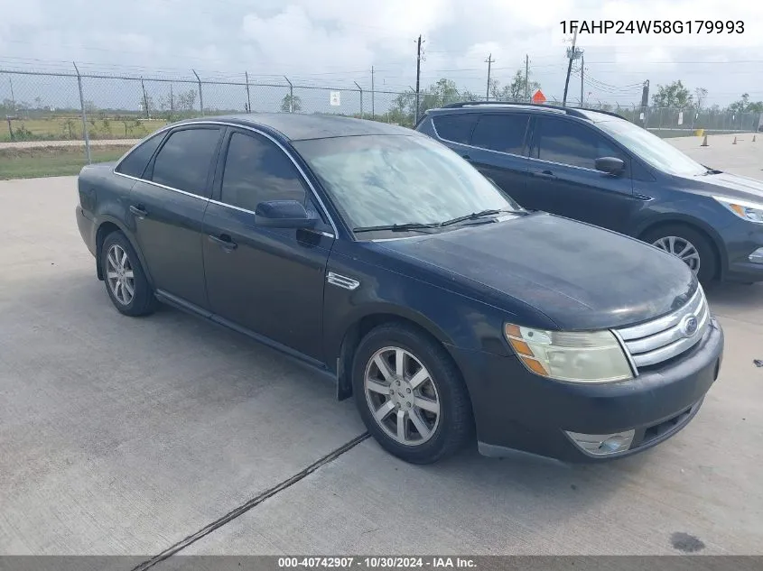 2008 Ford Taurus Sel VIN: 1FAHP24W58G179993 Lot: 40742907