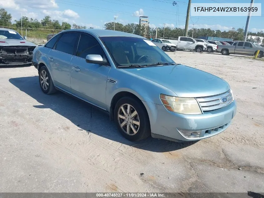 2008 Ford Taurus VIN: 1FAHP24W2XB163959 Lot: 40745027