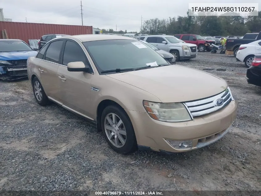 2008 Ford Taurus Sel VIN: 1FAHP24W58G110267 Lot: 40796679