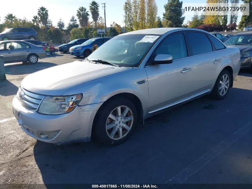 2008 Ford Taurus Sel VIN: 1FAHP24W58G173997 Lot: 40817865