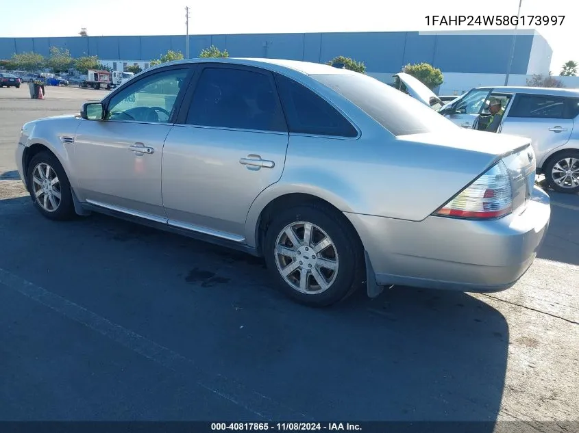 2008 Ford Taurus Sel VIN: 1FAHP24W58G173997 Lot: 40817865