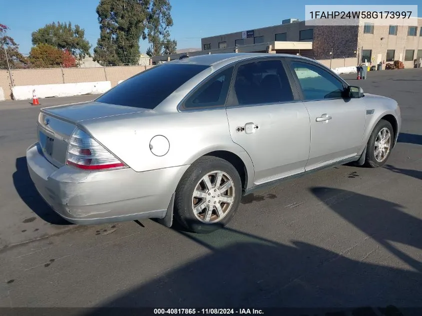 2008 Ford Taurus Sel VIN: 1FAHP24W58G173997 Lot: 40817865