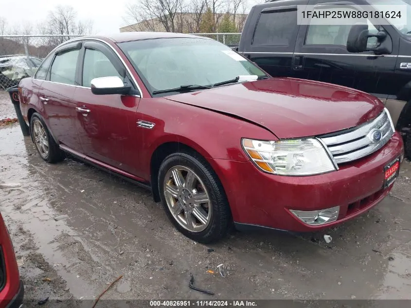 2008 Ford Taurus Limited VIN: 1FAHP25W88G181624 Lot: 40826951