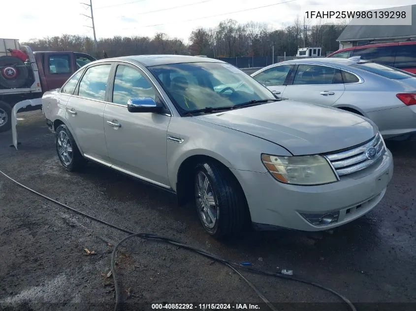 2008 Ford Taurus Limited VIN: 1FAHP25W98G139298 Lot: 40852292