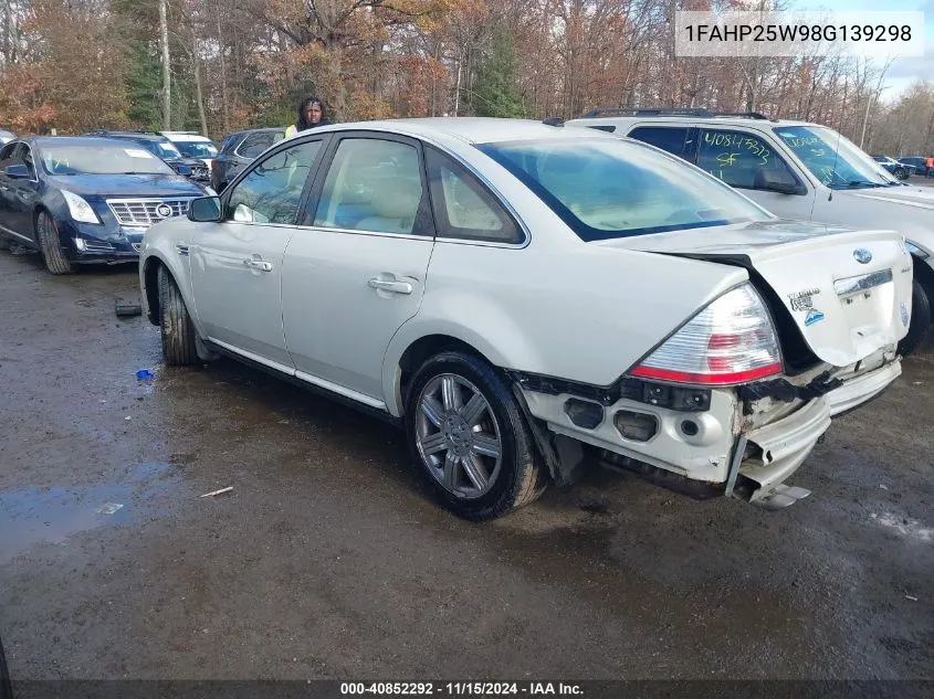 2008 Ford Taurus Limited VIN: 1FAHP25W98G139298 Lot: 40852292