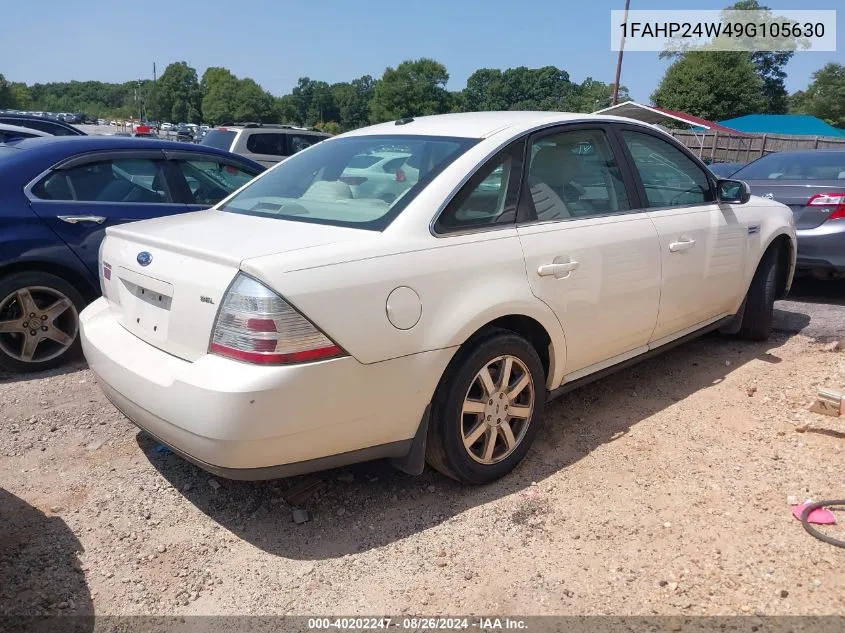 2009 Ford Taurus Sel VIN: 1FAHP24W49G105630 Lot: 40202247