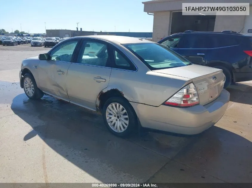 1FAHP27W49G103050 2009 Ford Taurus Sel