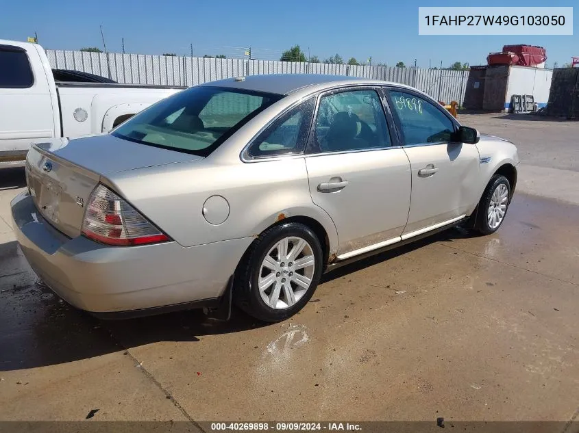 2009 Ford Taurus Sel VIN: 1FAHP27W49G103050 Lot: 40269898