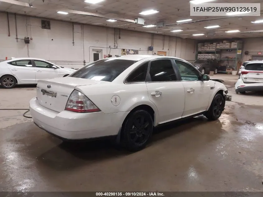 2009 Ford Taurus Limited VIN: 1FAHP25W99G123619 Lot: 40298135