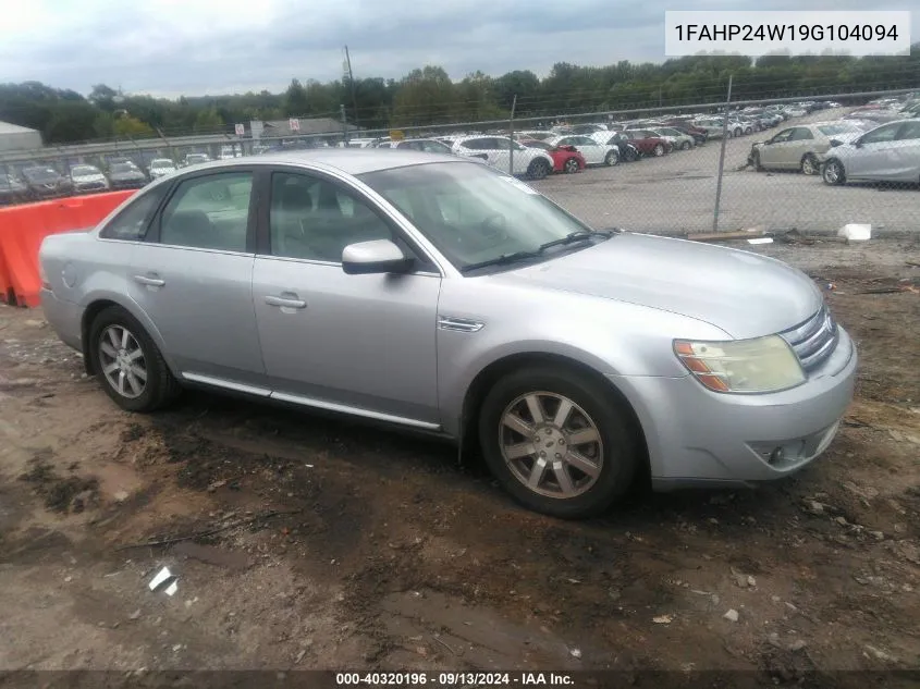 2009 Ford Taurus Sel VIN: 1FAHP24W19G104094 Lot: 40320196