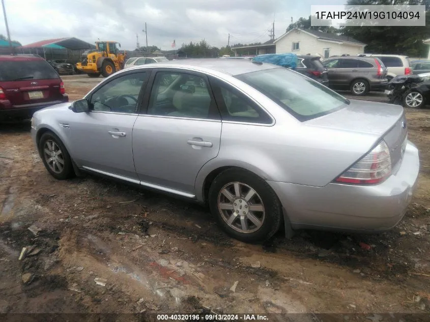 2009 Ford Taurus Sel VIN: 1FAHP24W19G104094 Lot: 40320196