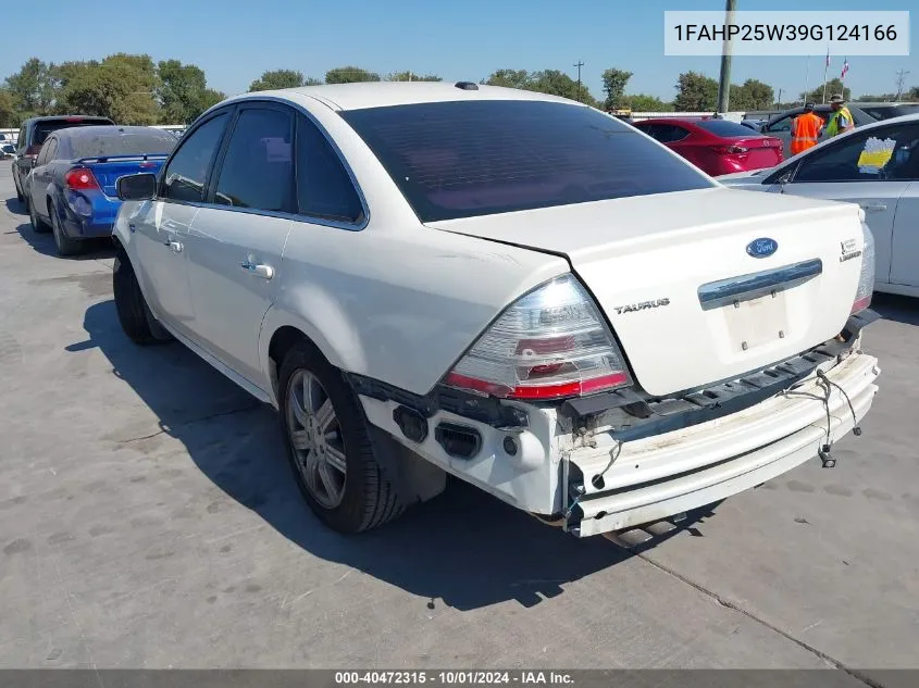 2009 Ford Taurus Limited VIN: 1FAHP25W39G124166 Lot: 40472315