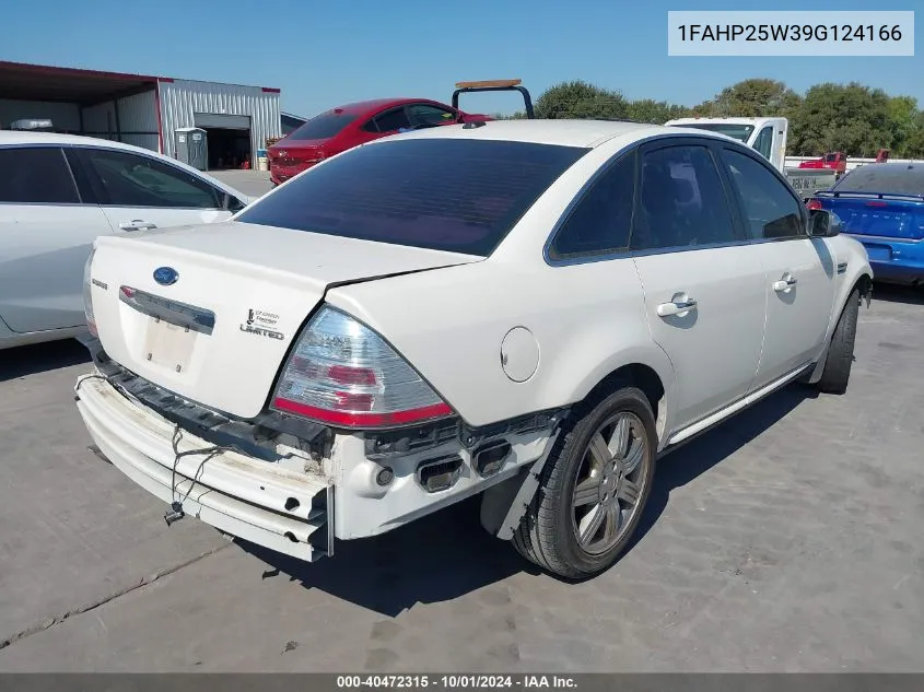 2009 Ford Taurus Limited VIN: 1FAHP25W39G124166 Lot: 40472315