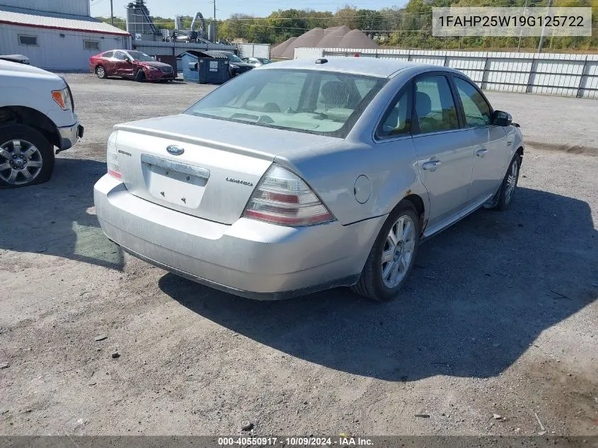 2009 Ford Taurus Limited VIN: 1FAHP25W19G125722 Lot: 40550917