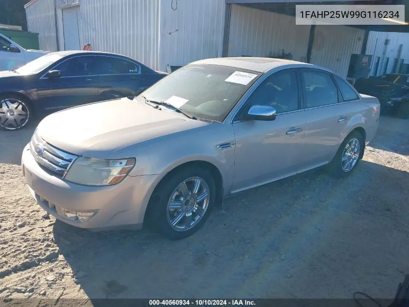 2009 Ford Taurus Limited VIN: 1FAHP25W99G116234 Lot: 40560934