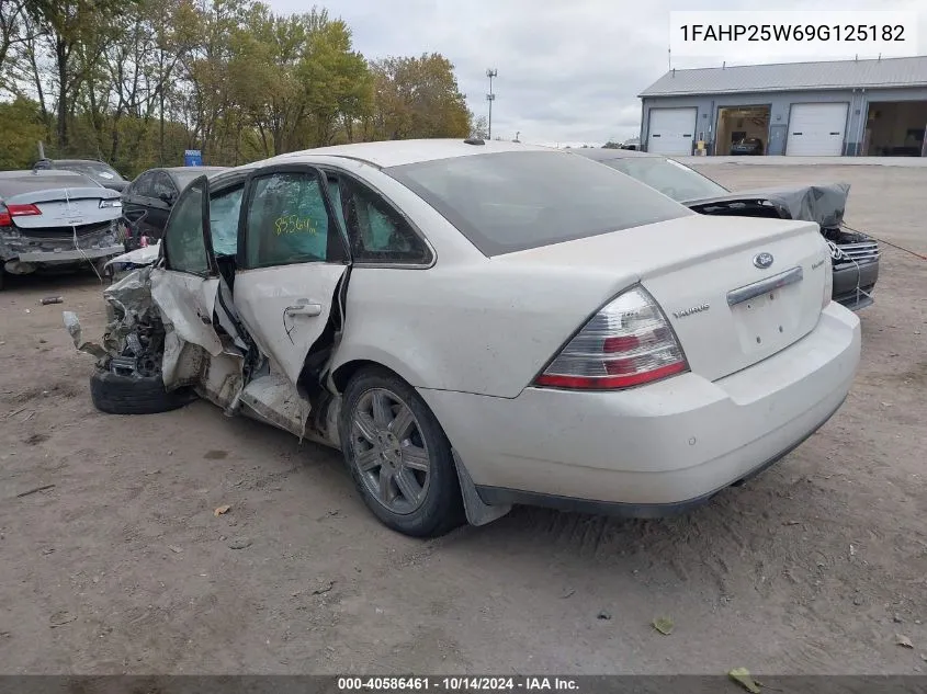 2009 Ford Taurus Limited VIN: 1FAHP25W69G125182 Lot: 40586461