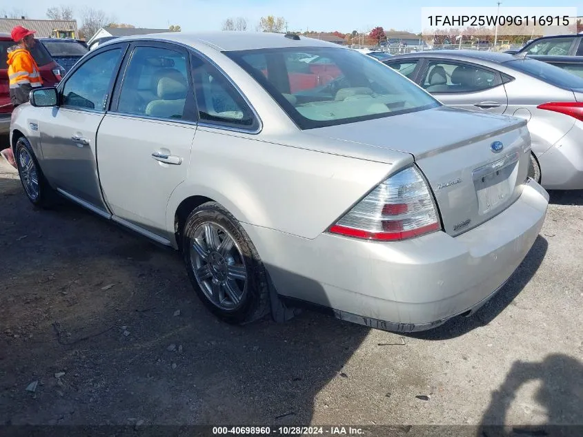 2009 Ford Taurus Limited VIN: 1FAHP25W09G116915 Lot: 40698960