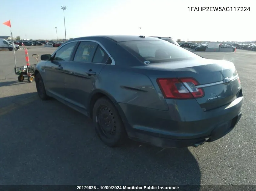 2010 Ford Taurus Sel VIN: 1FAHP2EW5AG117224 Lot: 20179626