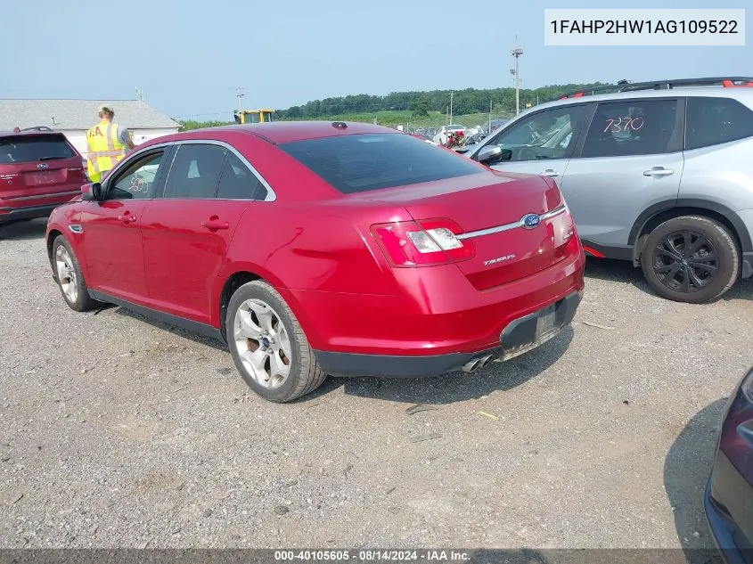 2010 Ford Taurus Sel VIN: 1FAHP2HW1AG109522 Lot: 40105605