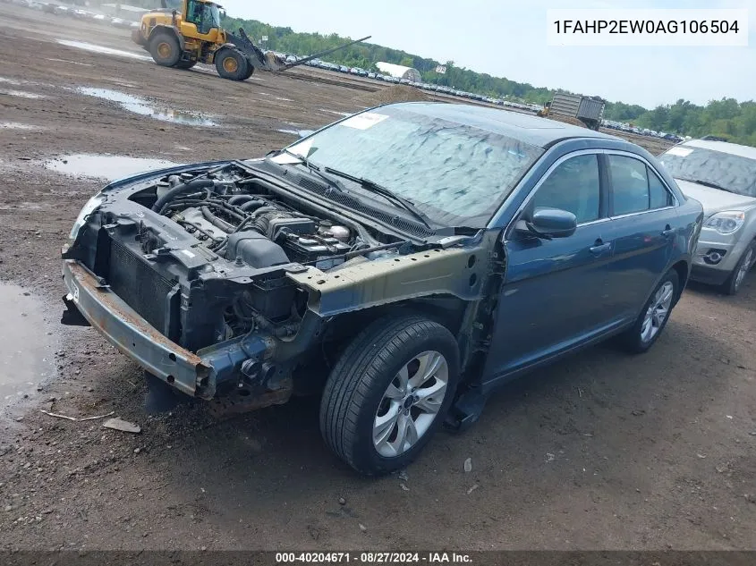 2010 Ford Taurus Sel VIN: 1FAHP2EW0AG106504 Lot: 40204671