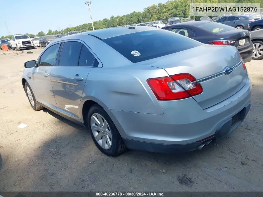 1FAHP2DW1AG152876 2010 Ford Taurus Se