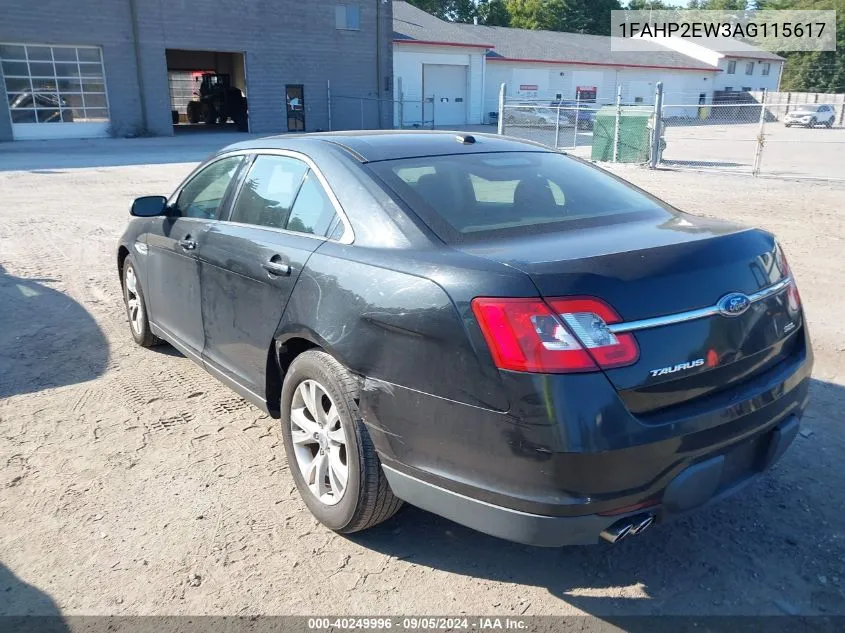 2010 Ford Taurus Sel VIN: 1FAHP2EW3AG115617 Lot: 40249996