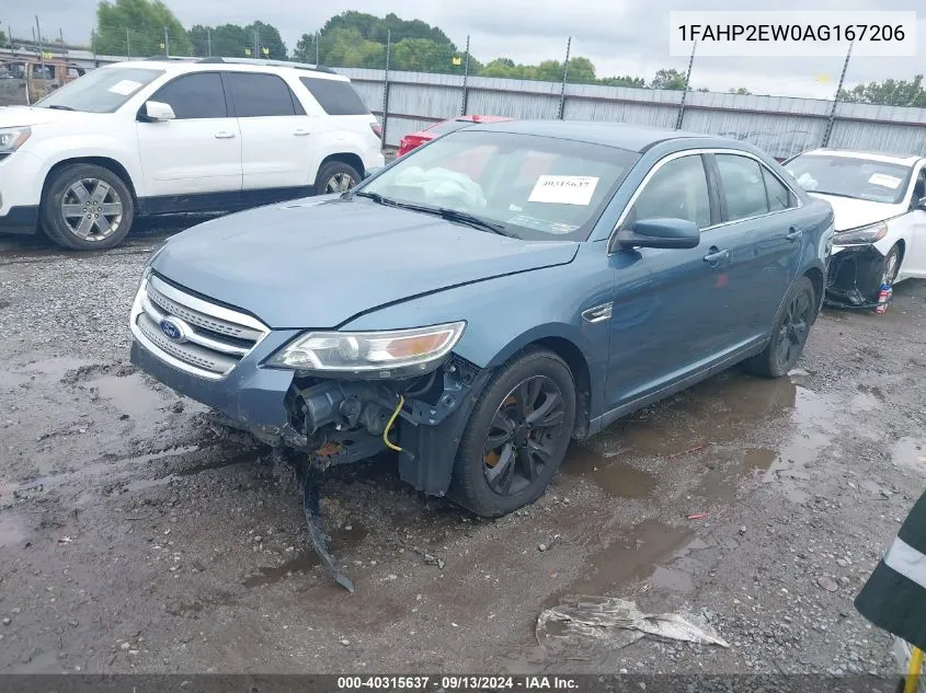 2010 Ford Taurus Sel VIN: 1FAHP2EW0AG167206 Lot: 40315637