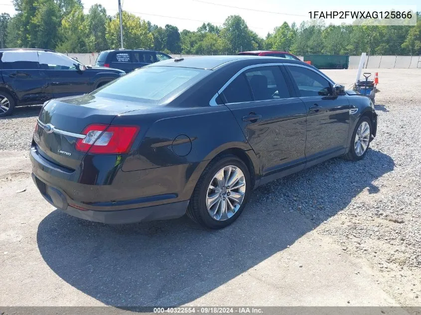 2010 Ford Taurus Limited VIN: 1FAHP2FWXAG125866 Lot: 40322554