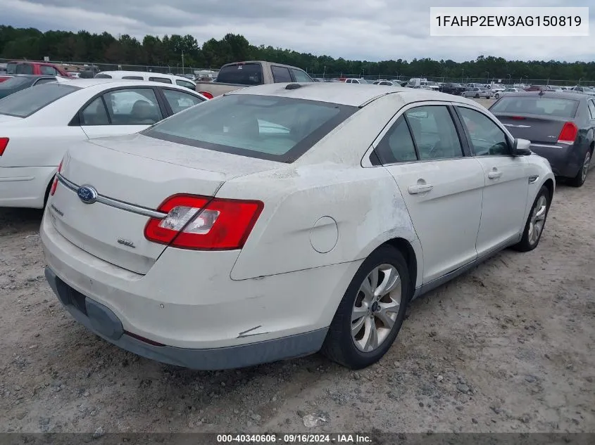 2010 Ford Taurus Sel VIN: 1FAHP2EW3AG150819 Lot: 40340606