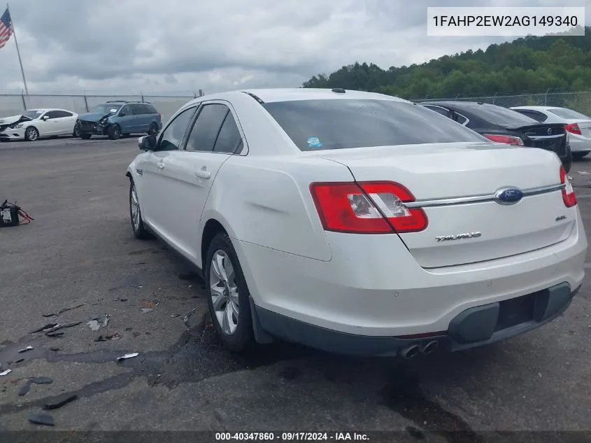 2010 Ford Taurus Sel VIN: 1FAHP2EW2AG149340 Lot: 40347860