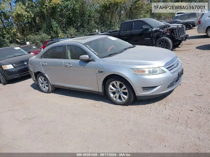 2010 Ford Taurus Sel VIN: 1FAHP2EW8AG167003 Lot: 40351428