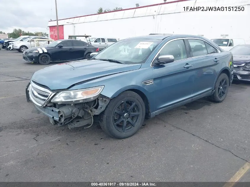 2010 Ford Taurus Limited VIN: 1FAHP2JW3AG151250 Lot: 40361917