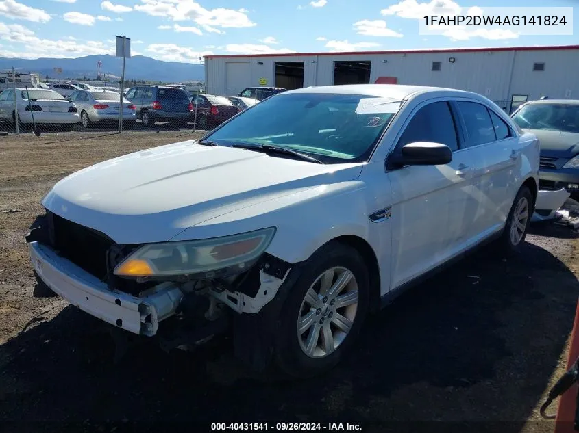 2010 Ford Taurus Se VIN: 1FAHP2DW4AG141824 Lot: 40431541