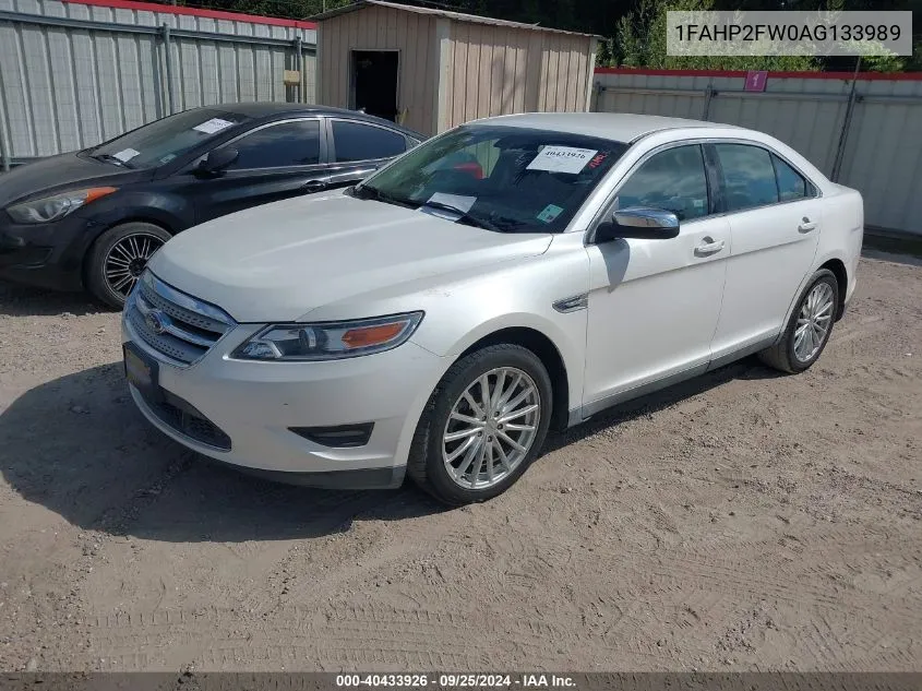 2010 Ford Taurus Limited VIN: 1FAHP2FW0AG133989 Lot: 40433926