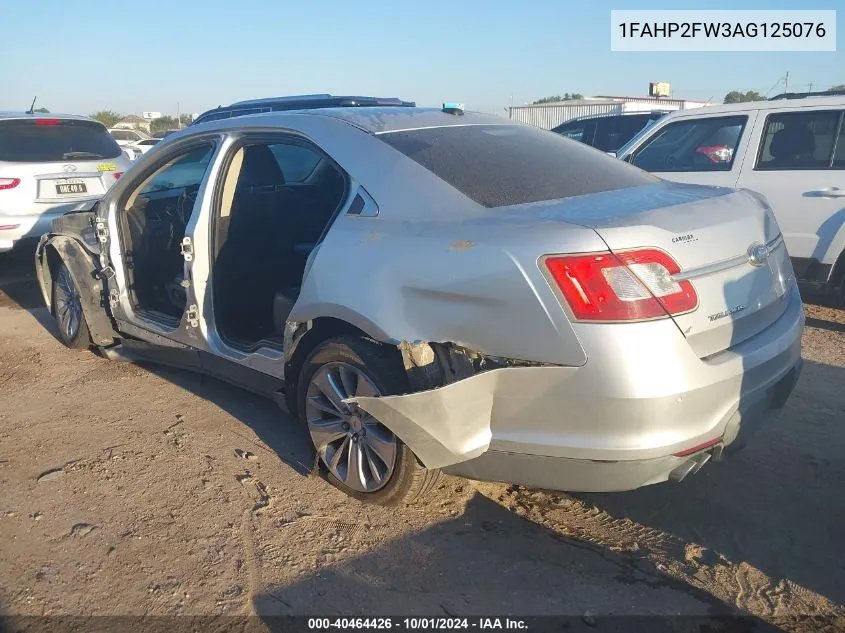 1FAHP2FW3AG125076 2010 Ford Taurus Limited