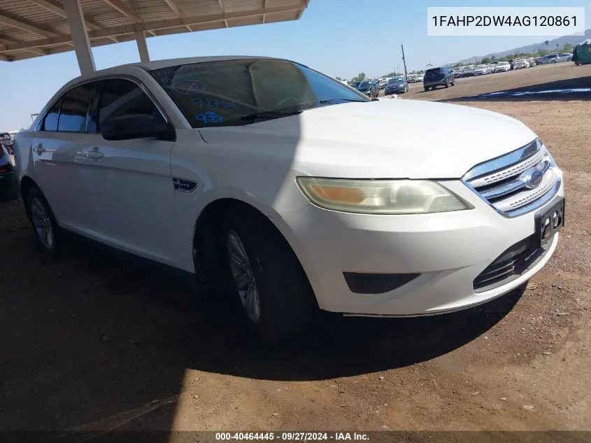 2010 Ford Taurus Se VIN: 1FAHP2DW4AG120861 Lot: 40464445