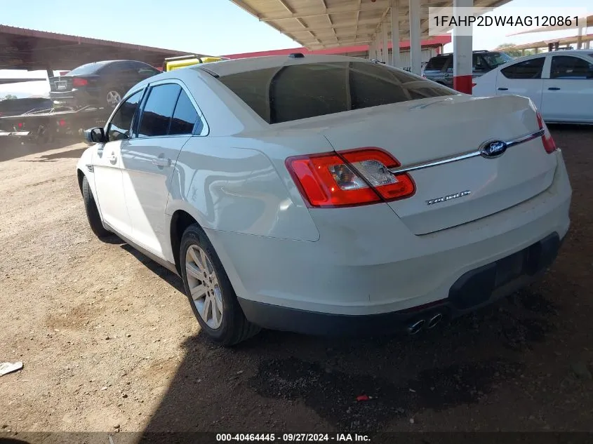 2010 Ford Taurus Se VIN: 1FAHP2DW4AG120861 Lot: 40464445