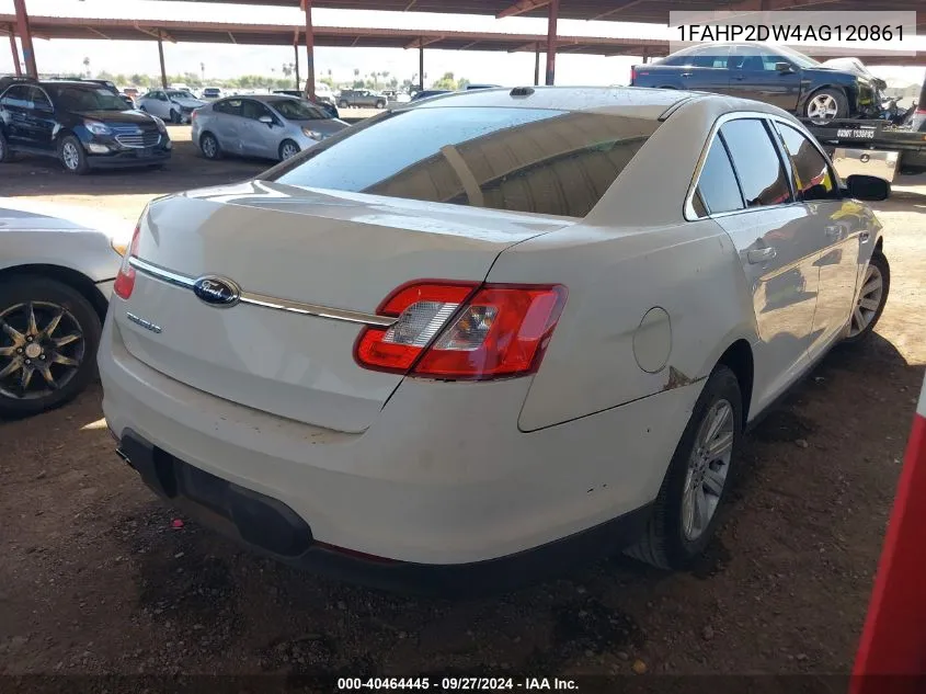 2010 Ford Taurus Se VIN: 1FAHP2DW4AG120861 Lot: 40464445