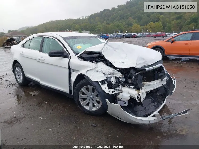 2010 Ford Taurus Se VIN: 1FAHP2DW1AG151050 Lot: 40473062