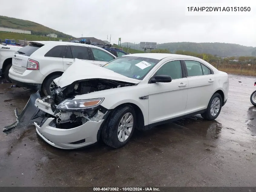 1FAHP2DW1AG151050 2010 Ford Taurus Se