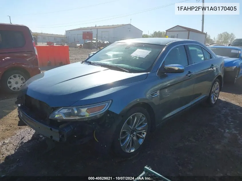 2010 Ford Taurus Limited VIN: 1FAHP2FW1AG170405 Lot: 40529821