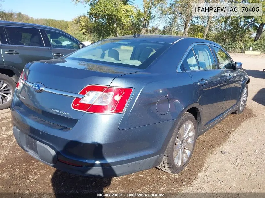 2010 Ford Taurus Limited VIN: 1FAHP2FW1AG170405 Lot: 40529821